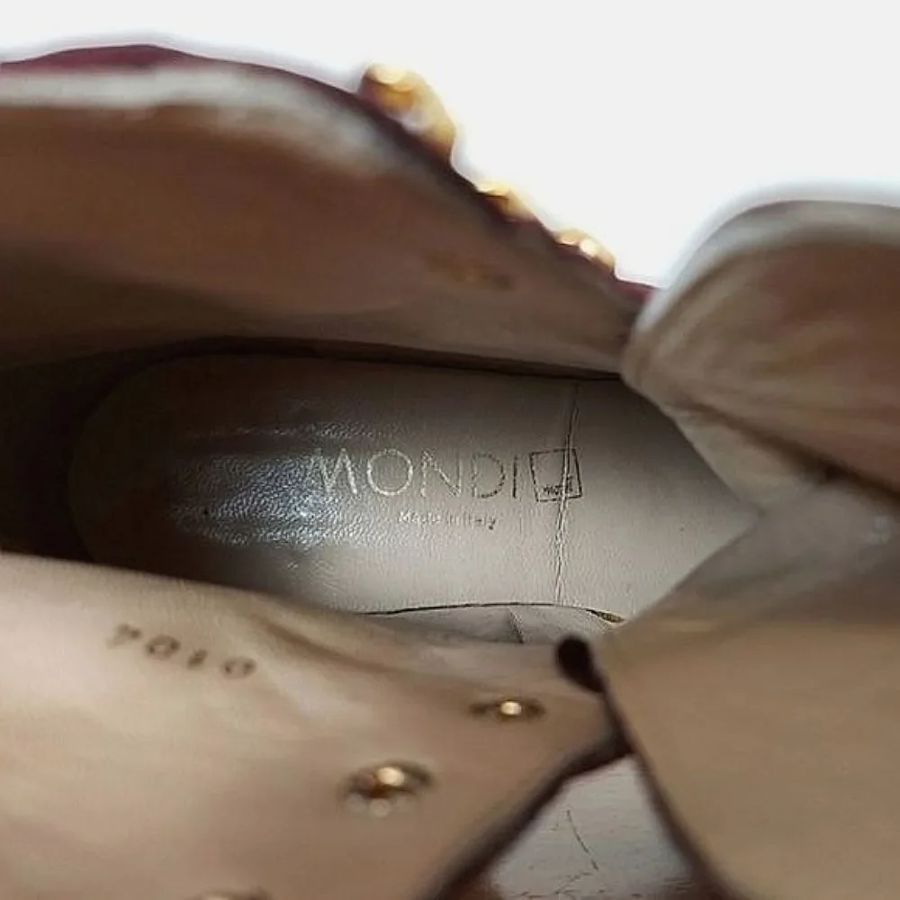 Vtg Mondi black velvet & plum suede ankle boots size 6 - Picture 5 of 8